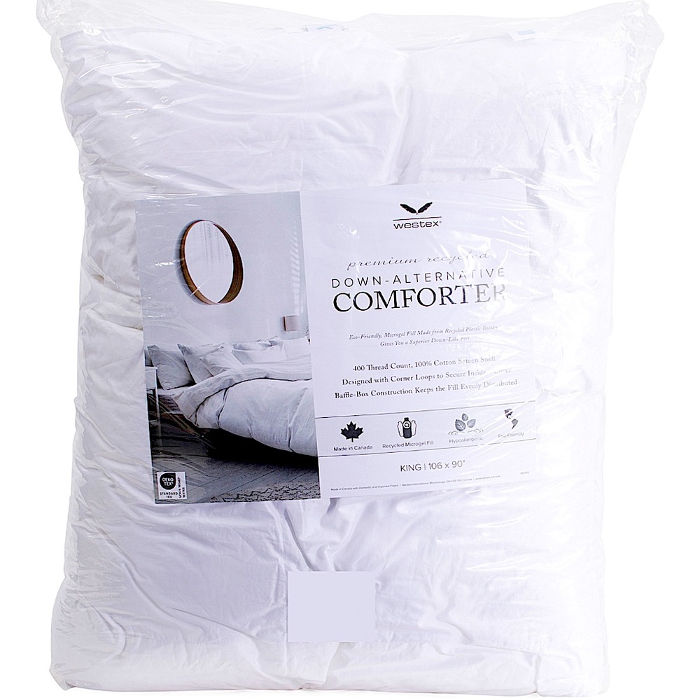 New! WESTEX White Superior Alternative Down Comforter size King